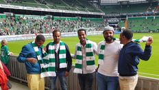 Äthiopische Doktoranden im Weserstadion
